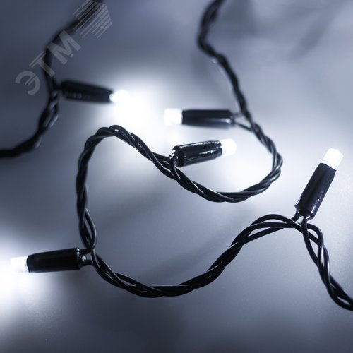 Гирлянда светодиодная декоративная ARD-STRING-PRO-10000-BLACK-100LED-STD WHITE 230V, 7W ARDCL, IP65