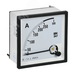 Амперметр Э47 250/5А класс точности 1,5 96х96 мм