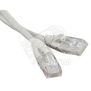 Патч-корд U/UTP категория 6 LSZH серый (0.3м)