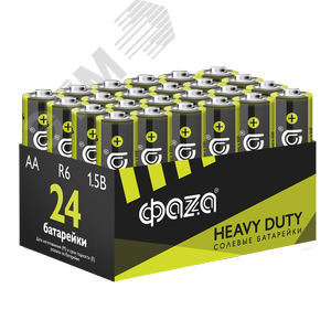 Элементы питания солевые R 6 (AA) Heavy Duty (24 шт. в упаковке)