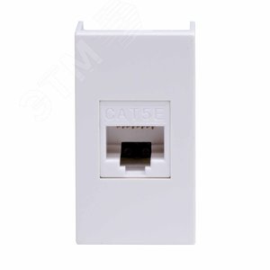 VIVA Розетка компьютерная RJ45 1 модуль категория 5е белая