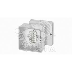 DM 9045 - Кор.отв., IP 65,  98х98х61,сер, 7 вв.  M25,  5-вв.1,5-4/6 кв.мм