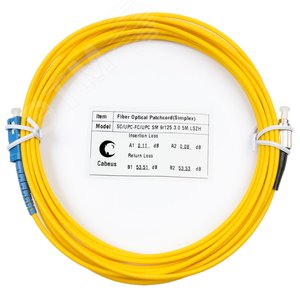 Патч-корд оптический simplex 5м SC-FC 9/125 sm LSZH