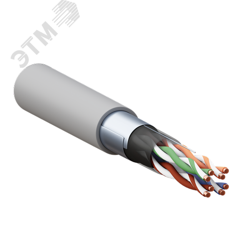 Витая пара TERACOM PRO 5E F/UTP 4 пары solid 24AWG PVC серый 305м