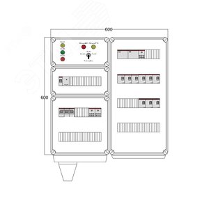 Щит управления электрообогревом DEVIBOX HR 9x4400 D330 (в комплекте с терморегулятором и датчиком температуры)