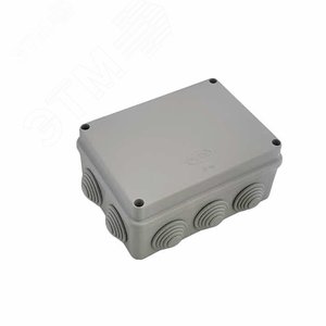 Коробка распределительная 150?110?70 10 муфт д32, крышка на винтах, IP55, открытой проводки, серый