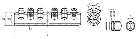 Соединитель болтовой 6СБЕ-35–300/400