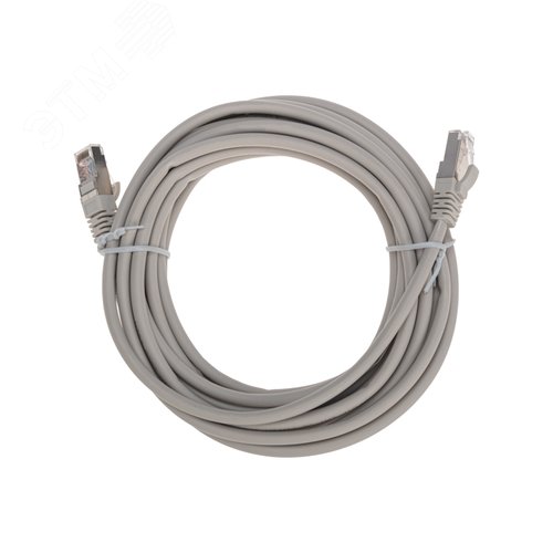 Патч-корд F/UTP, CAT 5e, RJ45-RJ45, 26AWG, LSZH, серый, 5м,