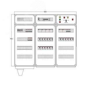 Щит управления электрообогревом HS 18x3400 D850 (в комплекте с терморегулятором)