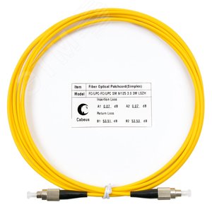 Патч-корд оптический simplex 3м FC-FC 9/125 sm LSZH