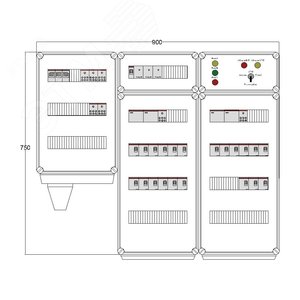 Щит управления электрообогревом DEVIBOX HR 21x1700 3хD330 (в комплекте с терморегулятором и датчиком температуры)