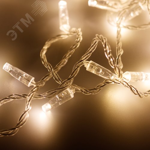 Гирлянда светодиодная декоративная ARD-STRING-CLASSIC-10000-CLEAR-100LED-FLASH WARM 230V, 7W ARDCL, IP65