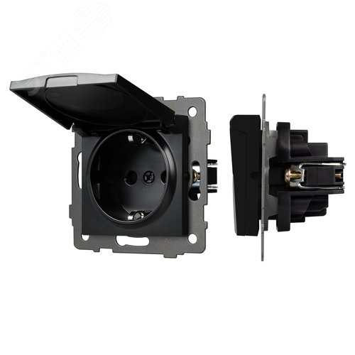 Механизм розетки влагозащищённый SCT-MCP-PL-BK-V 250V, 16A