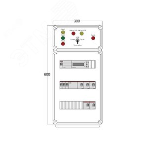 Щит управления электрообогревом DEVIBOX HR 5x2800 D850 (в комплекте с терморегулятором)