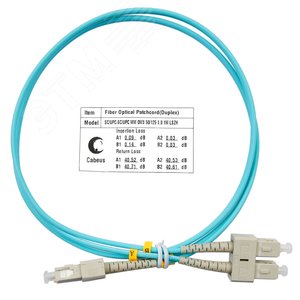 Патч-корд оптический duplex 1м SC-SC 50/125MM OM3 LSZH