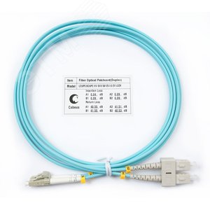 Патч-корд оптический duplex 2м LC-SC 50/125MM OM3 LSZH