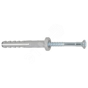 Дюбель-гвоздь 8х80/40 N F цилиндрический бортик, нейлон
