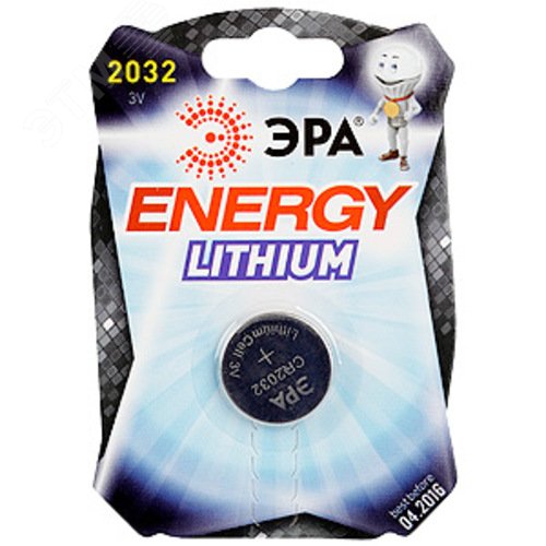 Батарейка CR2032-1BL Lithium (40/320/46080)