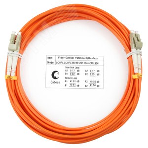 Патч-корд оптический duplex 5м LC-LC 62,5/125MM LSZH