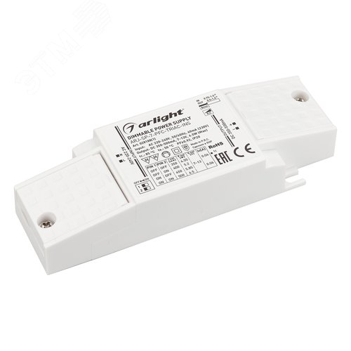 Блок питания ARJ-SP-7-PFC-TRIAC-INS (7W, 7-13V, 0.35-0.5A) ( IP20 Пластик, 5 лет)