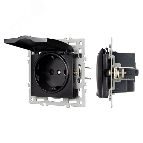 Механизм розетки влагозащищённый SCT-MCP-PL-BK 250V, 16A