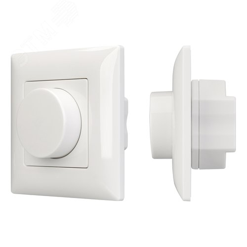 Панель SMART-P14-DIM-IN White (230V, 3A, 0-10V, Rotary, 2.4G) (ARL, IP20 Пластик, 5 лет)