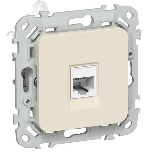 FLITE Розетка компьютерная RJ45 категория 6 UTP РК6-1-0-ФлСл сливочный IEK