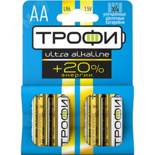 Батарейка Трофи LR6-4BL ENERGY MAX Alkaline (40/640/20480)