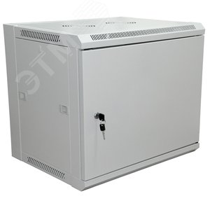 Шкаф настенный телекоммуникационный разборный 6U 600x450x370мм дверь металл серый (RAL 7035) PRO
