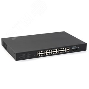 Коммутатор неуправляемый 28 портов RJ45/SFP 10 100 1000 Мб/с PoE 300Вт