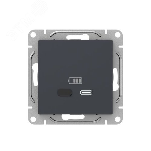 Механизм розетки USB-С  быстрая  графит Эпика EKF