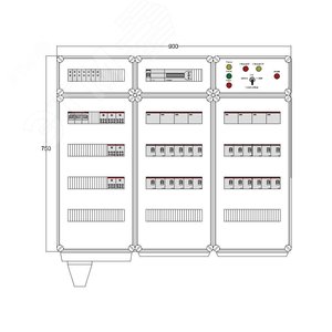 Щит управления электрообогревом HS 24x2700 D850 (в комплекте с терморегулятором)