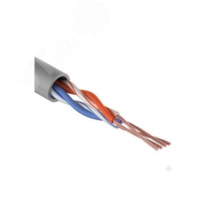 Витая пара U/UTP 2PR 24AWG CAT5e PATCH PVC IN серый, 305 м