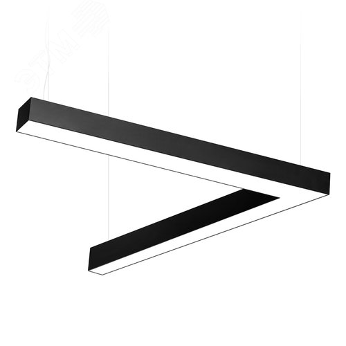 Светильник светодиодный CSVT SYMBOL-L 28 1180x635x100x90 СRI90 4000 opal-sand-PC IP44 черный подвесной SML