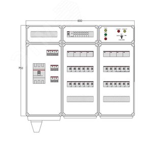 Щит управления электрообогревом HS 24x3400 D330 (в комплекте с терморегулятором и датчиком температуры)