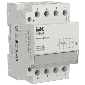 ARMAT Контактор модульный KMR 63А 230В AC 2НО 2НЗ IEK
