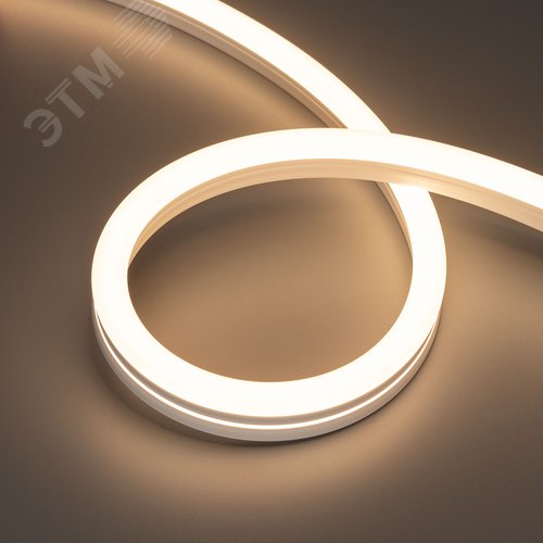 Лента герметичная MOONLIGHT-SIDE-A140-12x24mm 24V Warm3000 9.6 W/m, IP68, 5m, wire x2, вывод прямой, 3 года