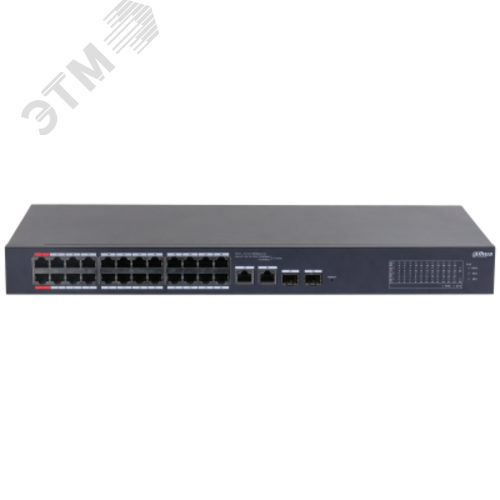 Коммутатор управляемый L2 24 порта RJ45/Combo/SFP 10 100 1000 Мб/с PoE 375Вт
