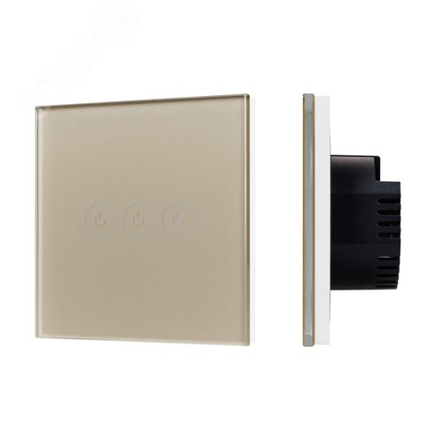 Выключатель сенсорный SWT-OMALI-S03-ZB-GD 250V, 10A, Zigbee Стекло