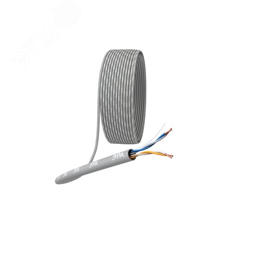 Кабель витая пара U/UTP 2x2x24AWG Cat5e CU PVC 305м ЭРА SIMPLE UL-2-PVC