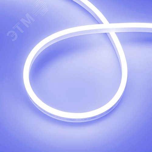Лента герметичная AURORA-PS-A120-12x6мм 24V Blue (10 W/m, IP65, 2835, 5м) (Силикон)