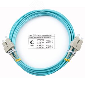 Патч-корд оптический duplex 5м SC-SC 50/125MM OM3 LSZH
