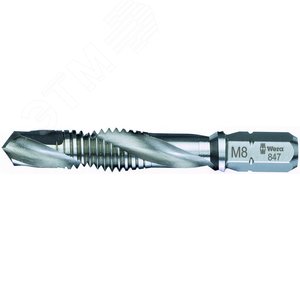 Насадка-метчик комбинированный 847/1 HSS хвостовик 1/4 C 6.3 2.5X36 мм