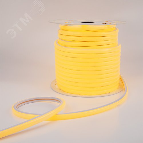 Неон гибкий LED SMD, форма – D, 16х16 мм, желтый, 144 LED/м, 50 м