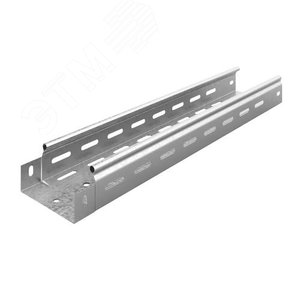 Металлический лоток перфорированный 100х50х3000, толщина 0,7 мм, Сендзимир цинк
