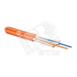 Кабель волоконно-оптический 62.5/125 (OM1) многомодовый. 2 волокна. duplex. zip-cord. плотное буферное покрытие (tight buffer) 3.0 мм. для внутренней прокладки. LSZH. оранжевый