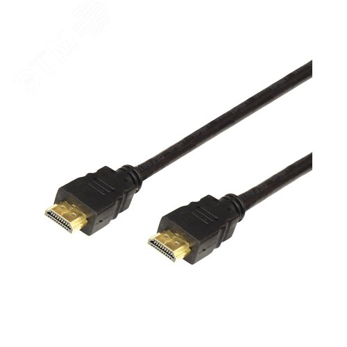 Кабель HDMI - HDMI 1.4, 3м, Gold, угловой
