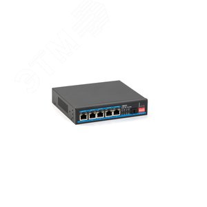 Коммутатор неуправляемый 6 портов RJ45/SFP 10 100 1000 Мб/с PoE 65Вт с ИБП