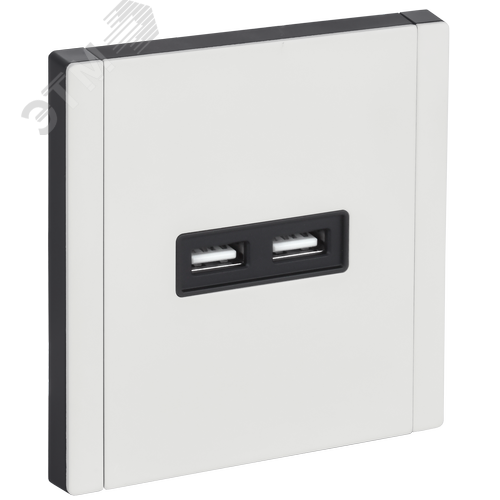 FORTE&PIANO Розетка USB A+A 3,1А FP249M металл белый IEK