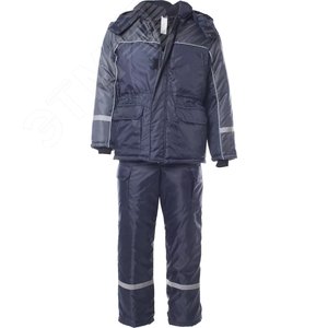 Костюм зимний Балтика (тк.Оксфорд) куртка, п/к, т.синий/серый 48-50 96-100/170-176